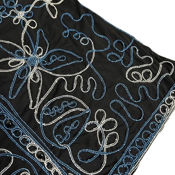 Art to Wear Embroidered Blue Black White Lightweight Jacket Size 1X cj Banks - Picture 5 of 7